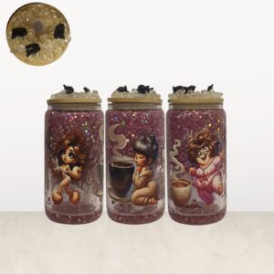 Snow Globe Tumbler with Lid